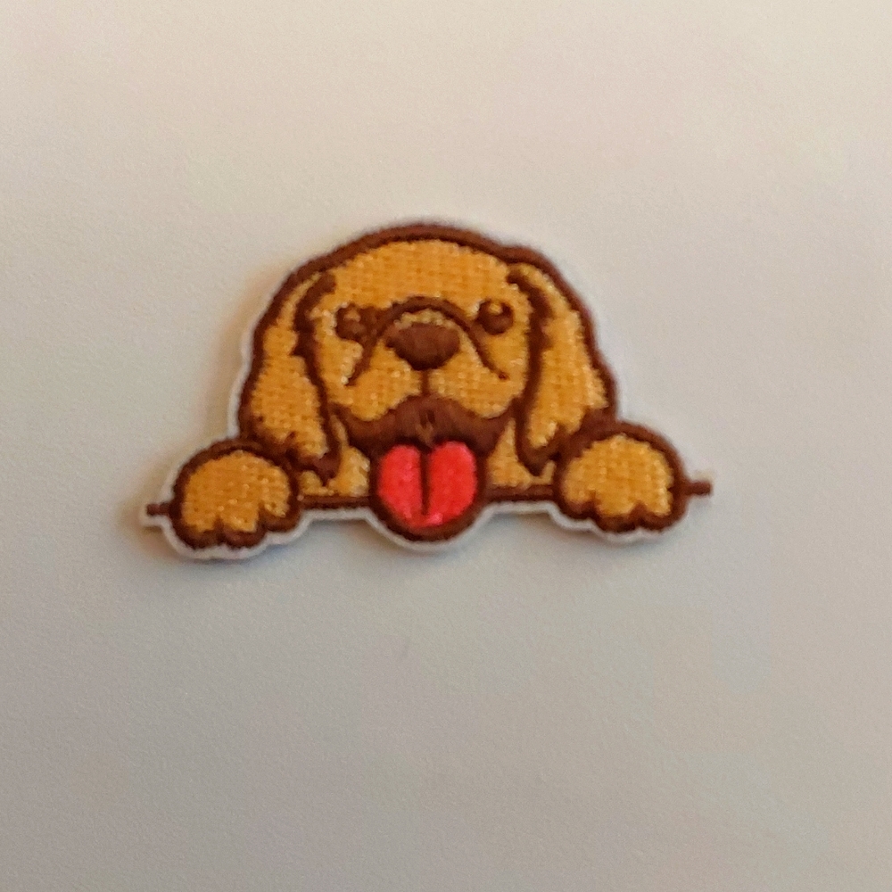 Peekabo Dog Iron On Patch